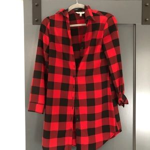 Buffalo Plaid button tunic/dress